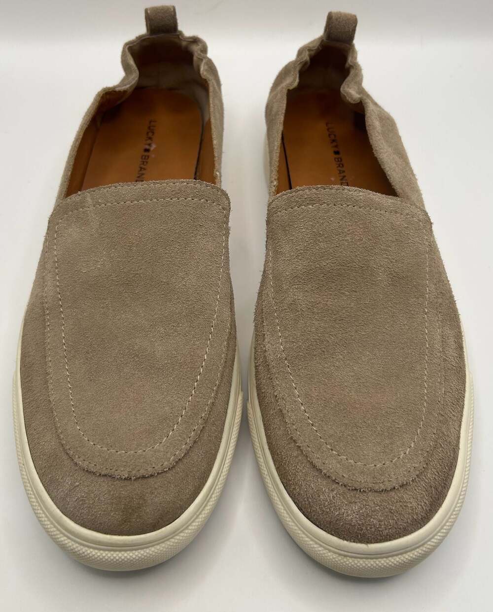 Lucky Brand LP-LINDAI Suede Slip-On Sneakers Shoes Size 10M Dune Tan
